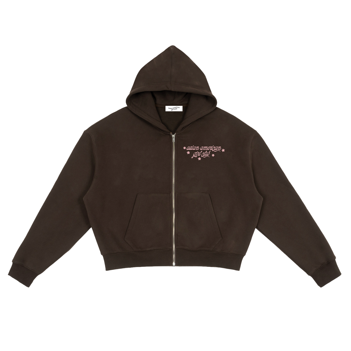 neopolitan zip-up boxy hoodie